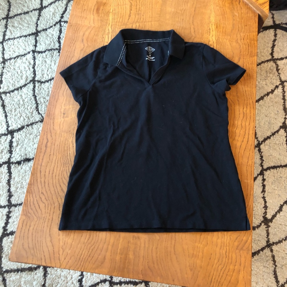 Black polo top